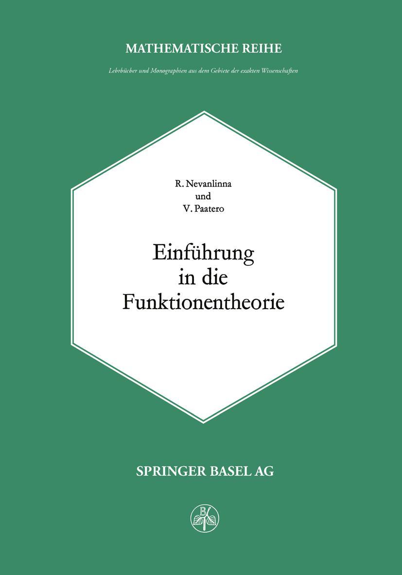 Cover: 9783034840118 | Einführung in die Funktionentheorie | R. Nevanlinna | Taschenbuch