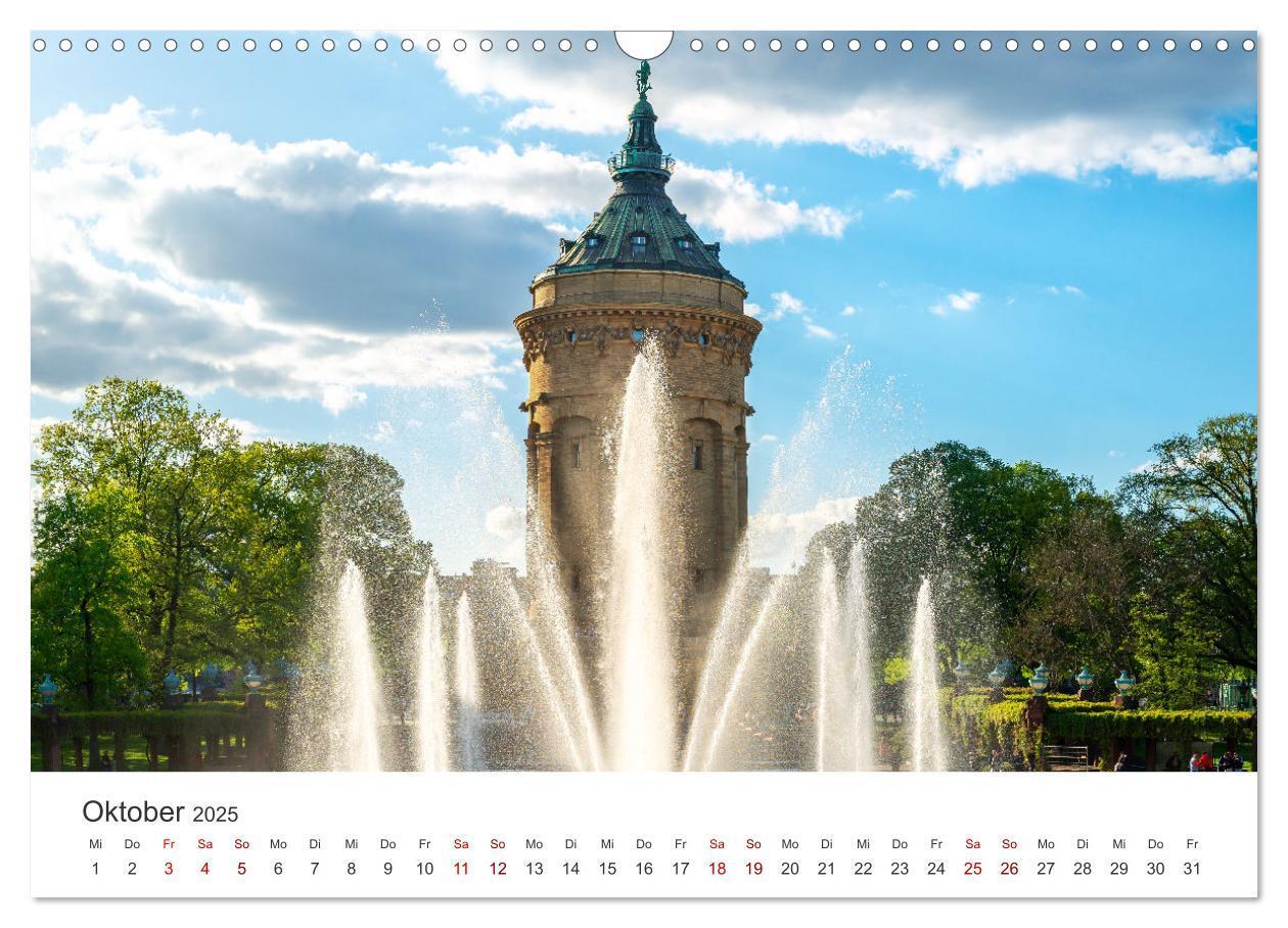 Bild: 9783457172094 | Der Mannheimer Wasserturm (Wandkalender 2025 DIN A3 quer), CALVENDO...