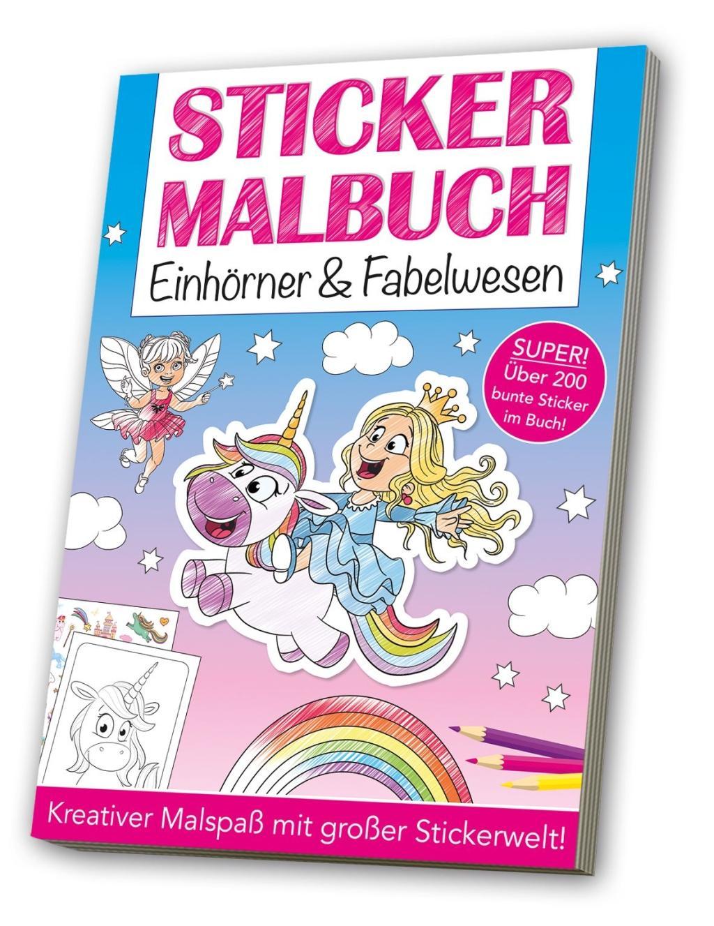 Cover: 4019393982806 | Stickermalbuch: Einhörner &amp; Fabelwesen | Broschüre | Deutsch | 2017