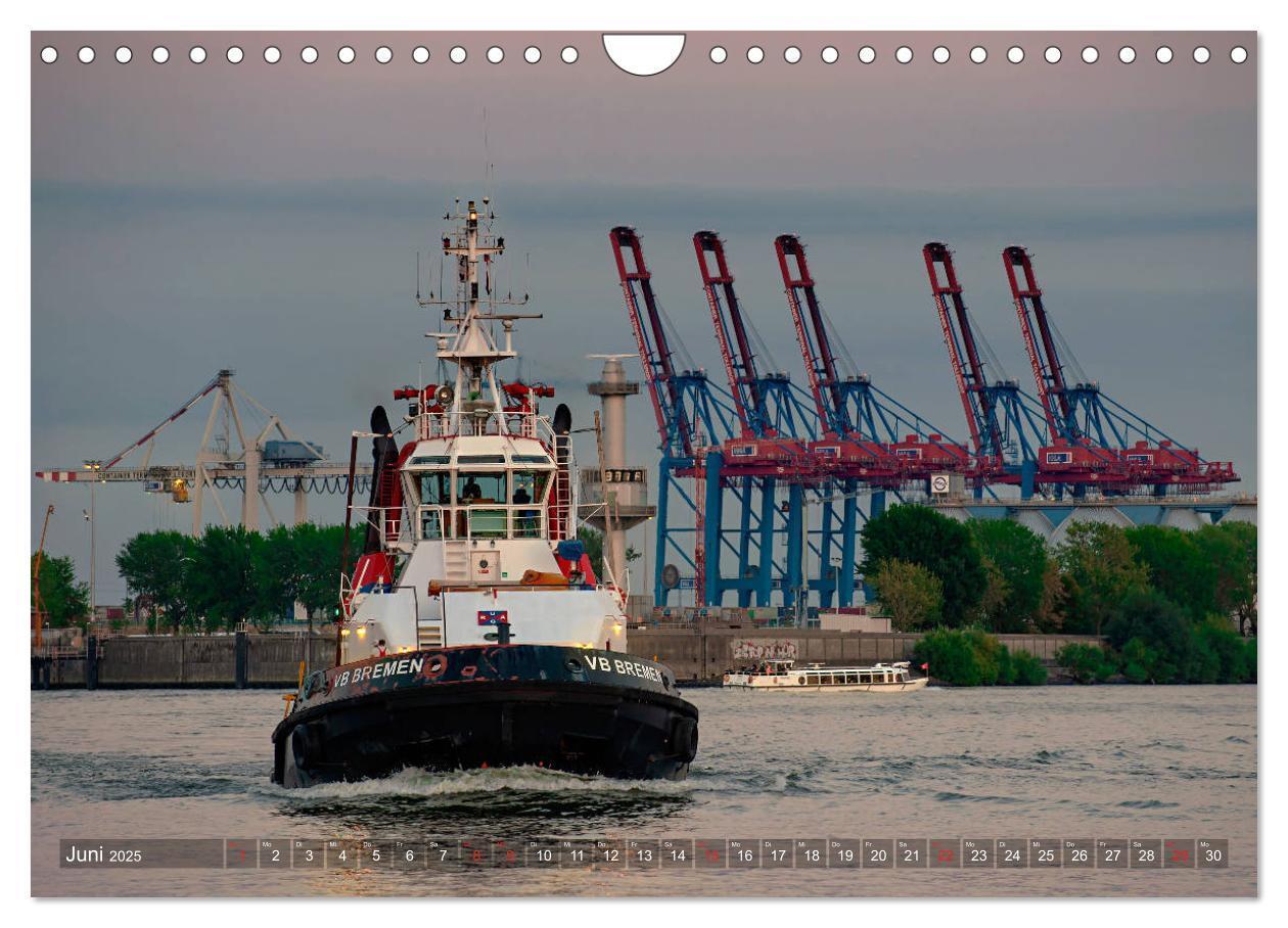 Bild: 9783435293902 | Hamburg Hafen (Wandkalender 2025 DIN A4 quer), CALVENDO Monatskalender