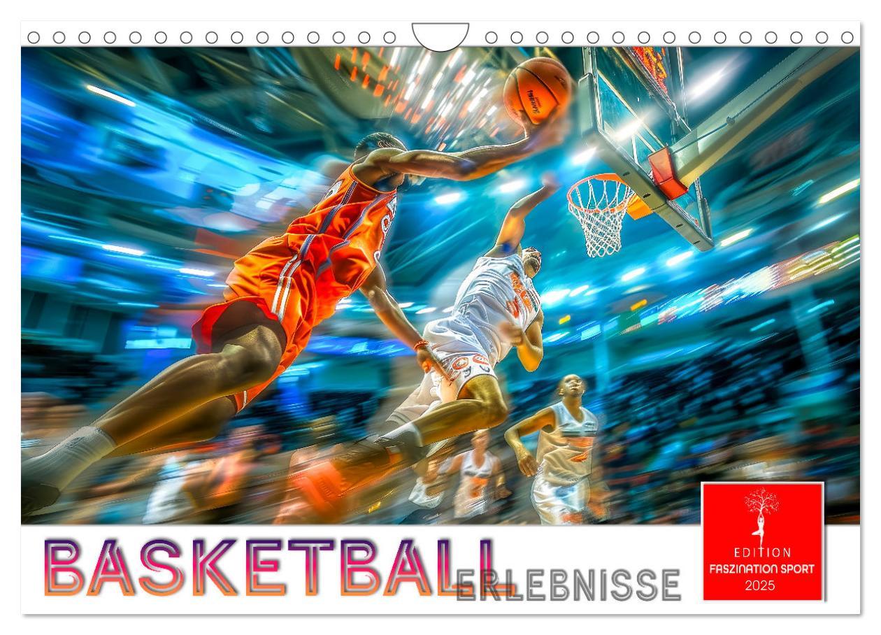 Cover: 9783457146682 | Basketball Erlebnisse (Wandkalender 2025 DIN A4 quer), CALVENDO...