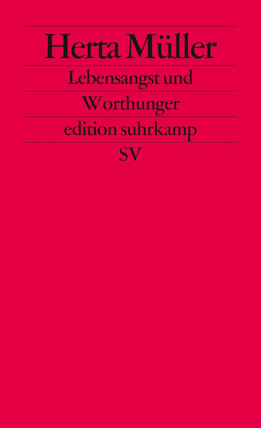 Cover: 9783518126202 | Lebensangst und Worthunger | Herta Müller | Taschenbuch | 53 S. | 2010