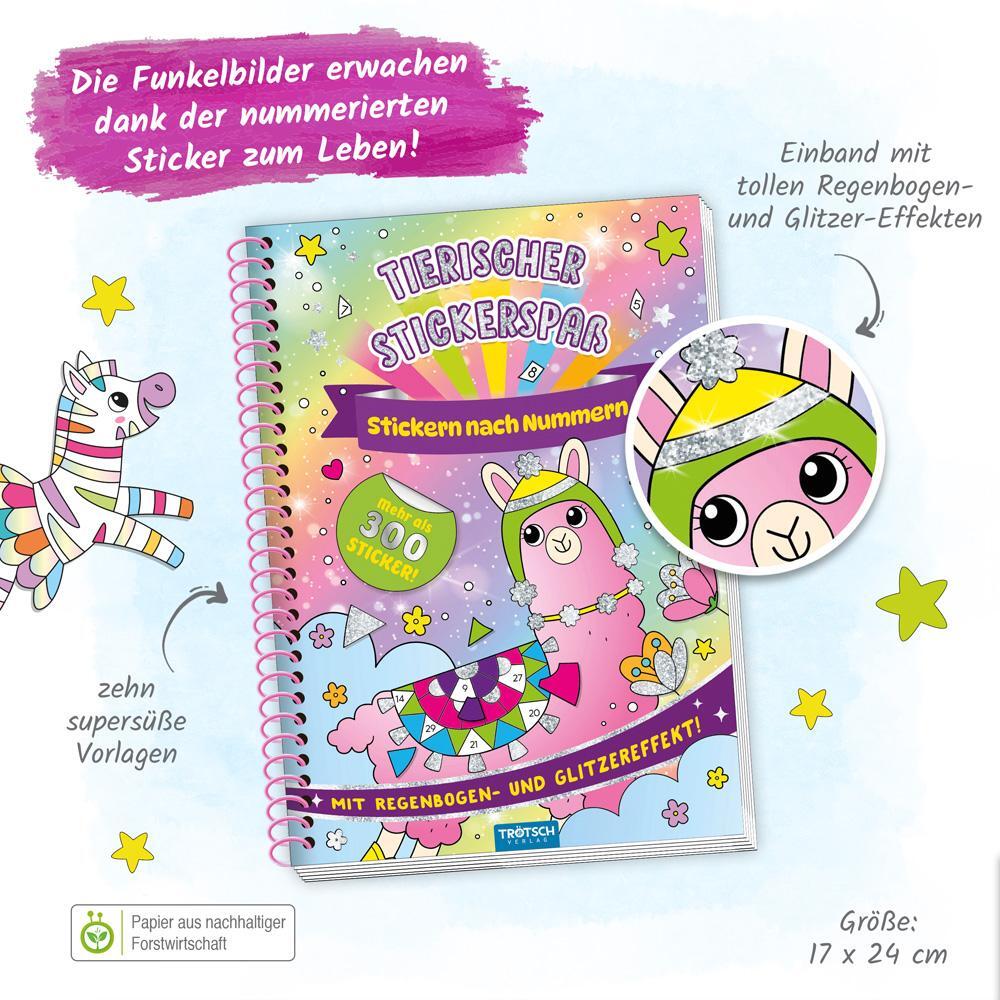 Bild: 9783988021526 | Trötsch Beschäftigungsbuch Stickerbuch Tierischer Stickerspaß | KG