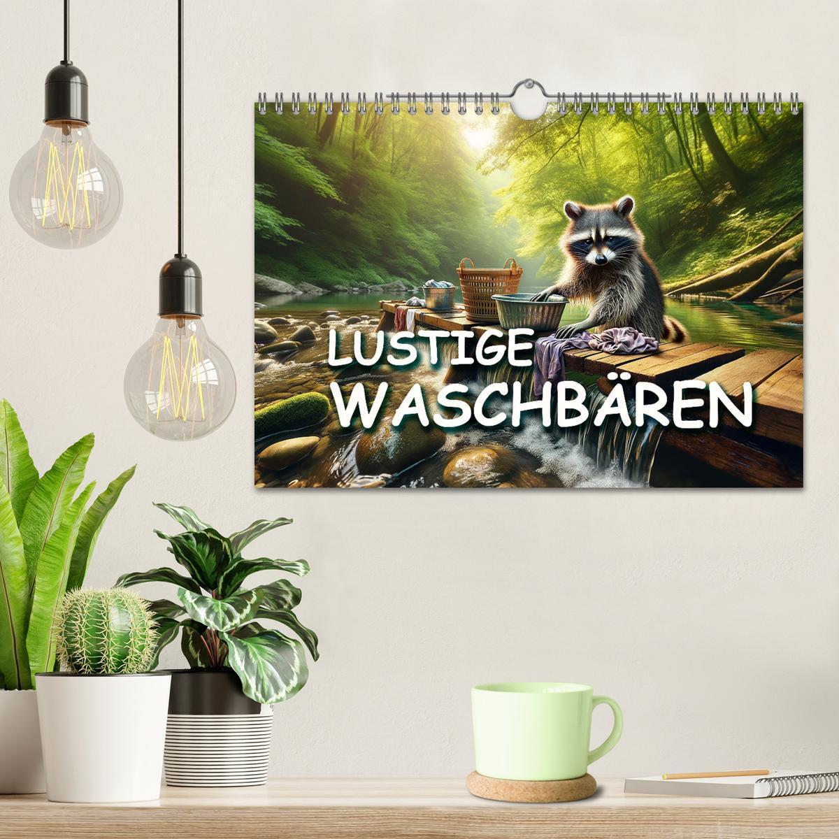 Bild: 9783383775345 | Lustige Waschbären (Wandkalender 2025 DIN A4 quer), CALVENDO...