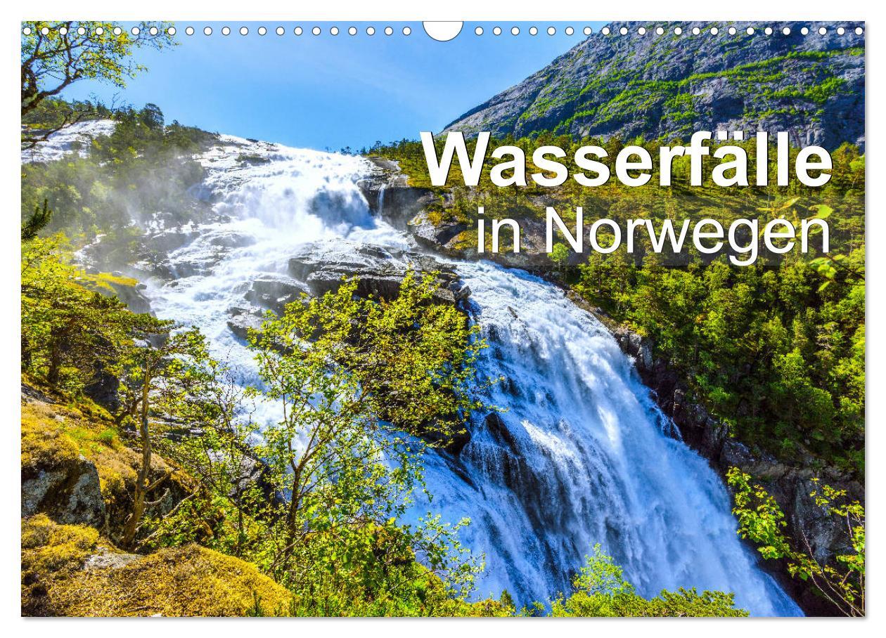 Cover: 9783435278855 | Wasserfälle in Norwegen (Wandkalender 2025 DIN A3 quer), CALVENDO...