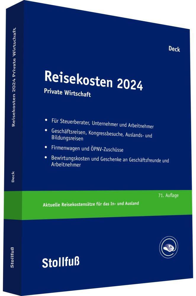 Cover: 9783083110248 | Reisekosten 2024 | Private Wirtschaft | Wolfgang Deck | Taschenbuch