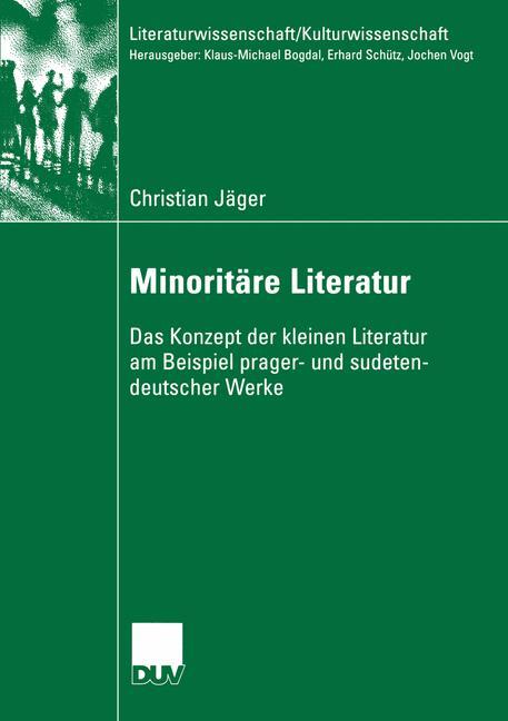 Cover: 9783824446070 | Minoritäre Literatur | Christian Jäger | Taschenbuch | Paperback