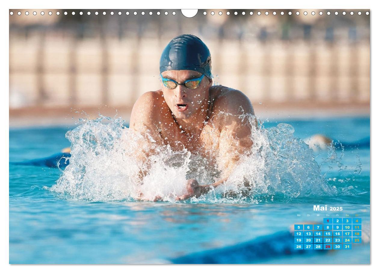 Bild: 9783383884788 | Schwimmen: Sport auf blauen Bahnen (Wandkalender 2025 DIN A3 quer),...