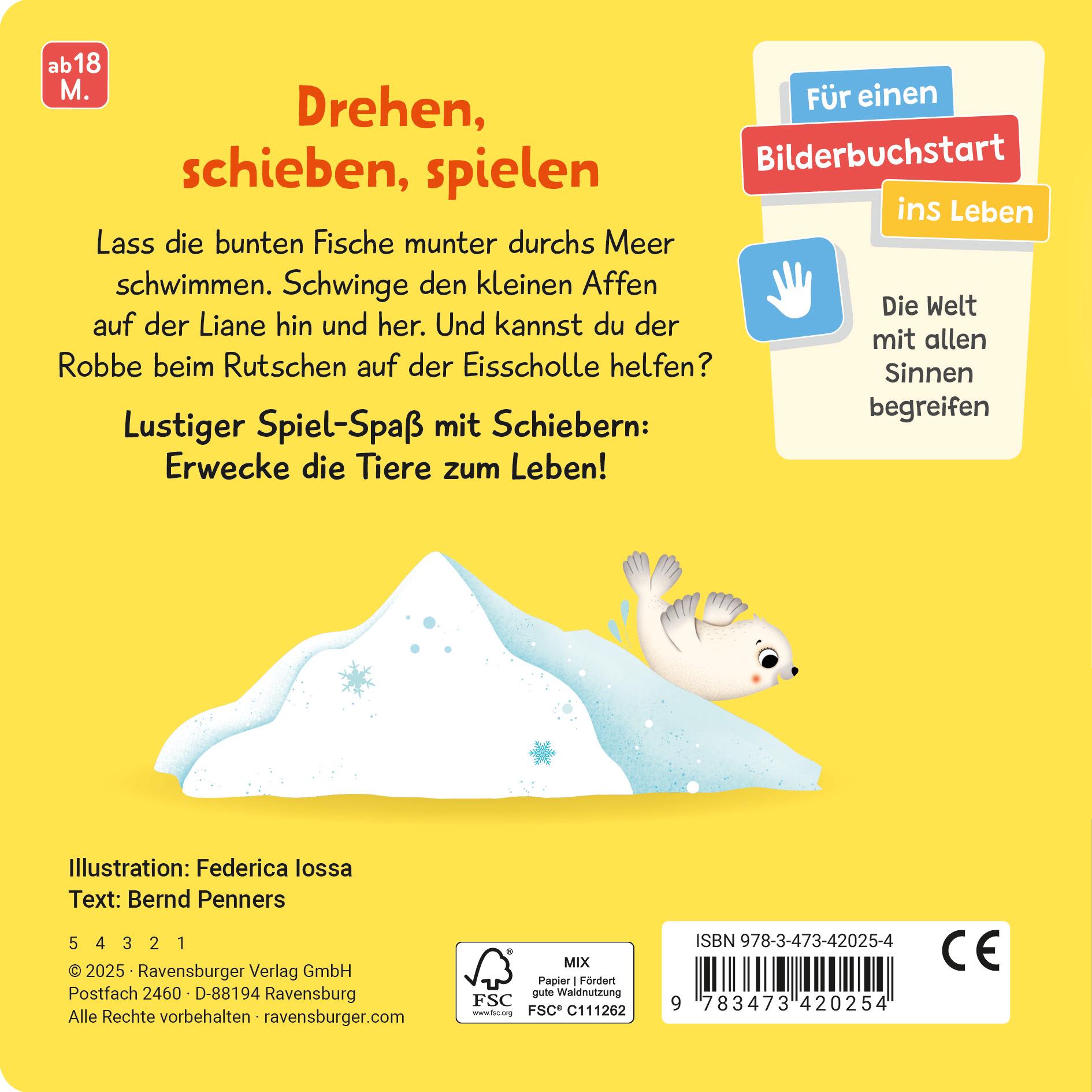 Rückseite: 9783473420254 | Mein Schiebe-Mitmachbuch: Wilde Tiere - Spielbuch mit spannenden...