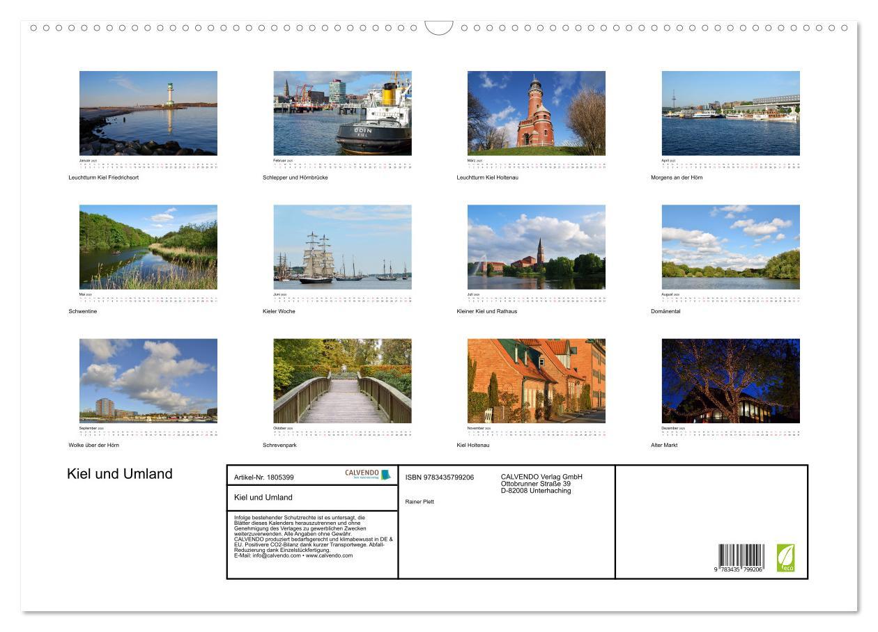 Bild: 9783435799206 | Kiel und Umland (Wandkalender 2025 DIN A2 quer), CALVENDO...