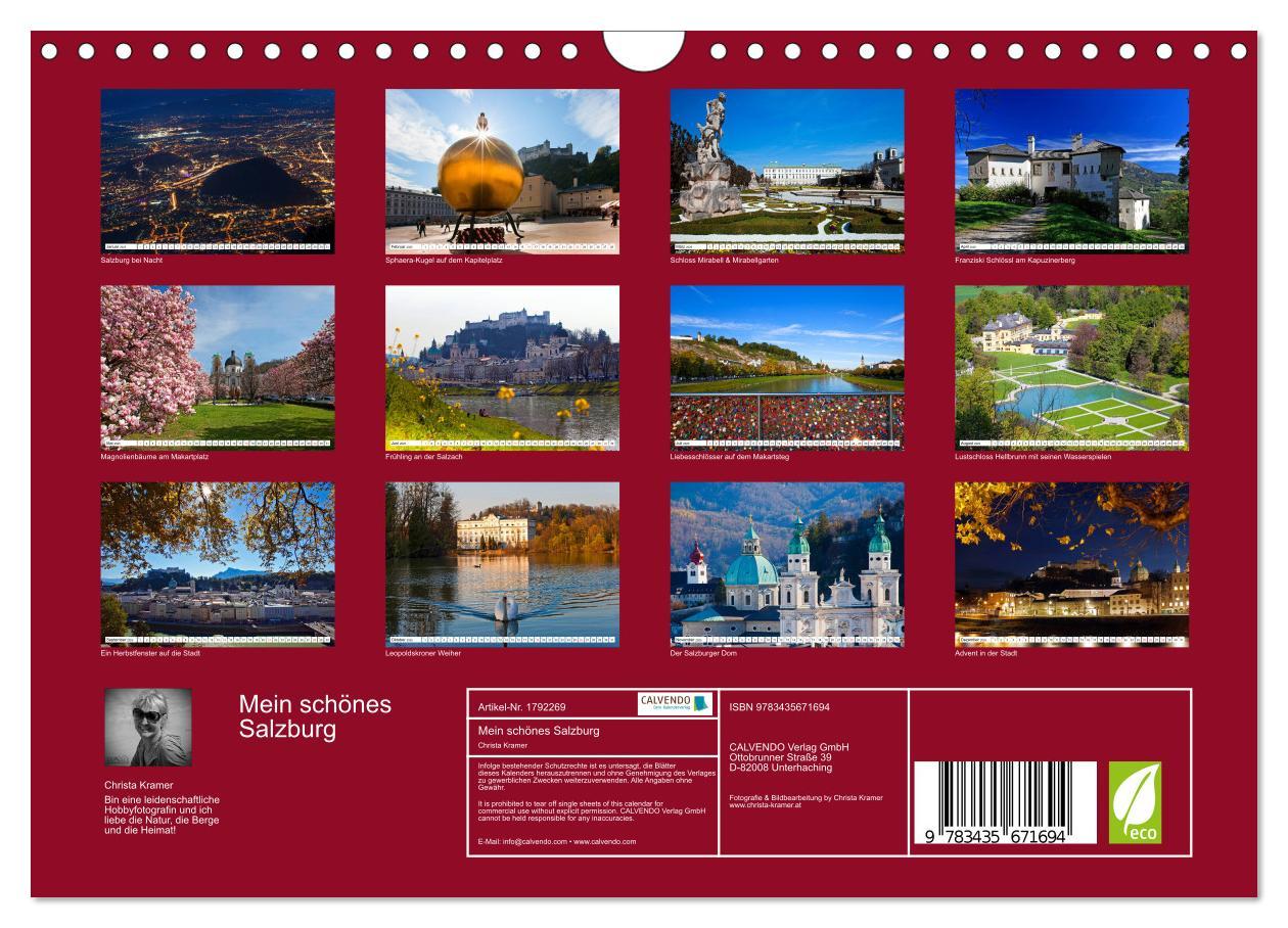 Bild: 9783435671694 | Mein schönes Salzburg (Wandkalender 2025 DIN A4 quer), CALVENDO...