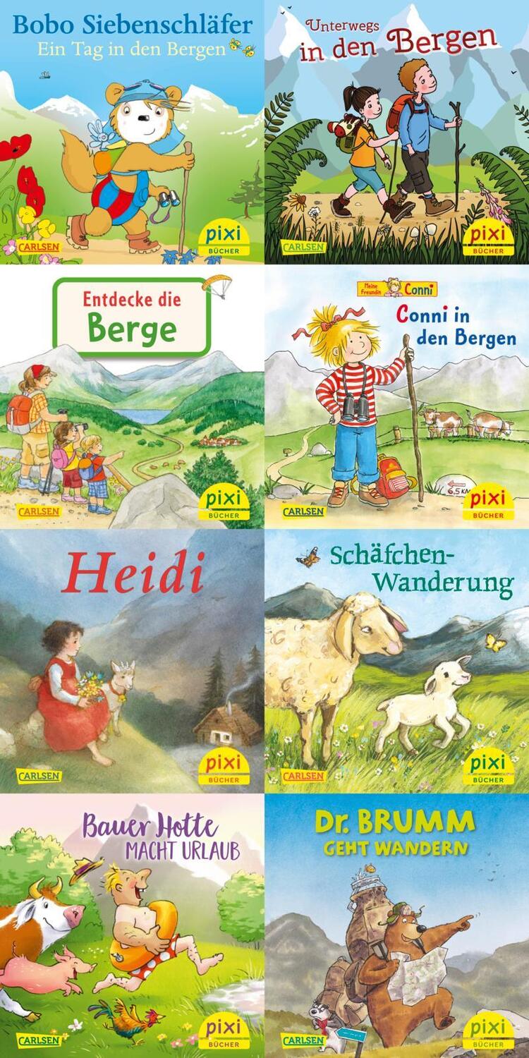 Cover: 9783551038814 | Pixi-8er-Set 301: Mit Pixi in den Bergen (8x1 Exemplar) | diverse