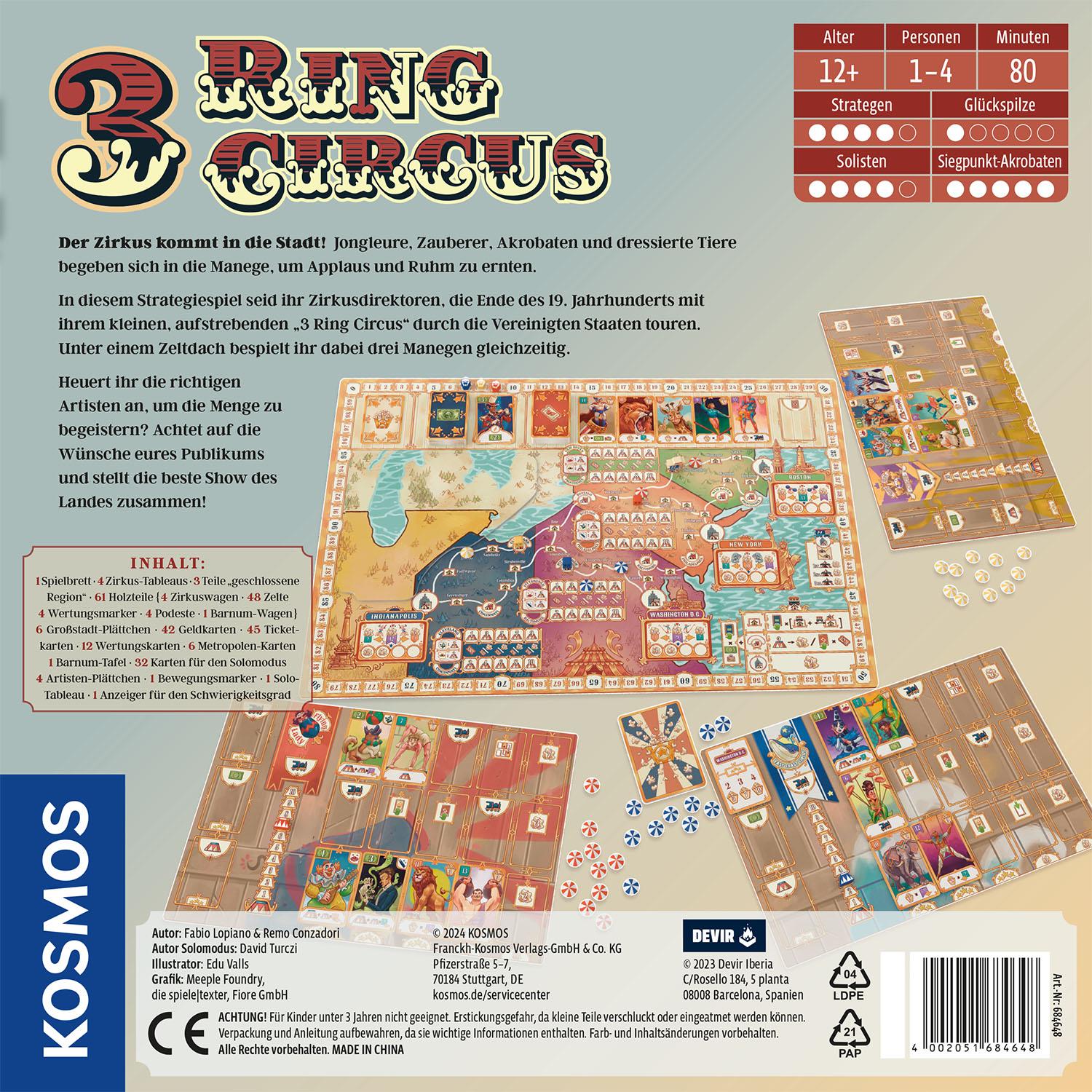 Bild: 4002051684648 | 3 Ring Circus | Spiel | Fabio Lopiano (u. a.) | Spiel | 684648 | 2024