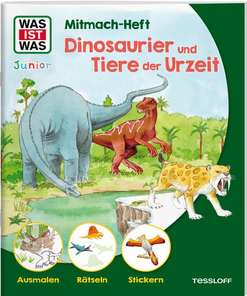 Cover: 9783788621797 | WAS IST WAS Junior Mitmach-Heft Dinosaurier und Tiere der Urzeit