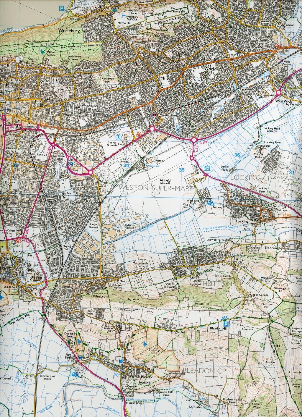 Bild: 9780319243466 | Weston-Super-Mare and Bleadon Hill | Ordnance Survey | (Land-)Karte