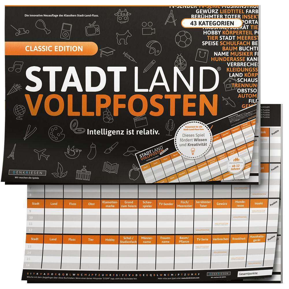 Cover: 658551408082 | STADT LAND VOLLPFOSTEN® - CLASSIC EDITION - "Intelligenz ist relativ"