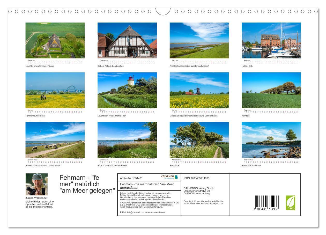 Bild: 9783435714933 | Fehmarn - "fe mer" natürlich "am Meer gelegen" (Wandkalender 2025...