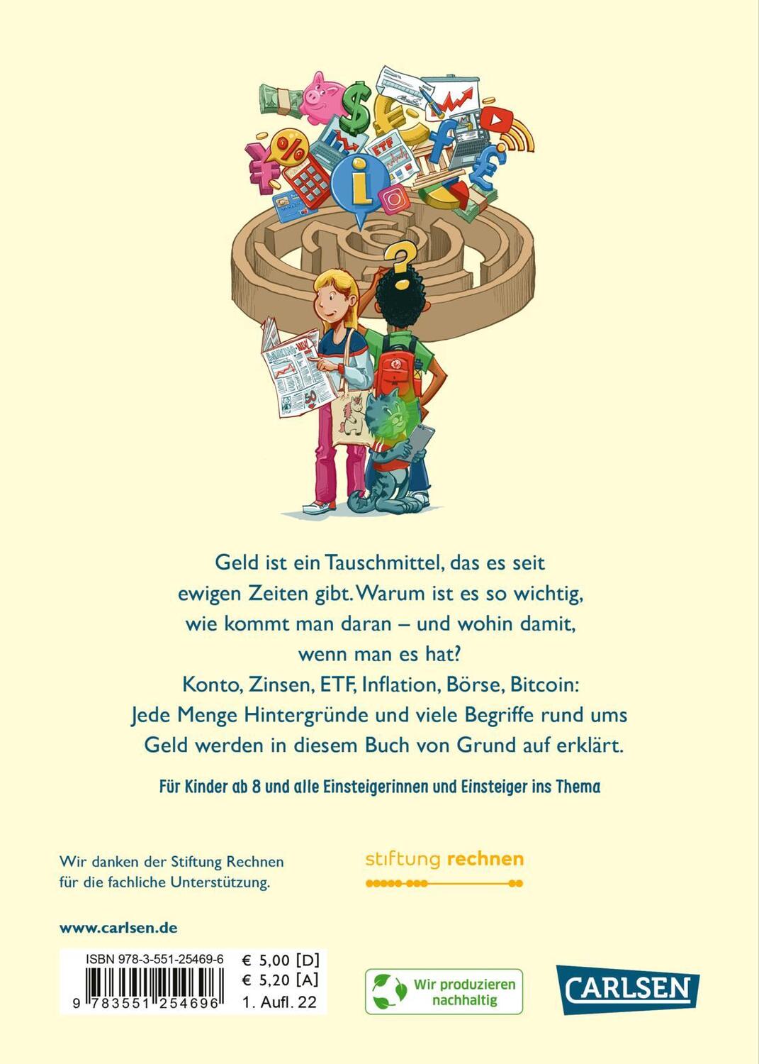 Rückseite: 9783551254696 | Das kleine Buch vom Geld | Birgit Wetjen (u. a.) | Taschenbuch | 48 S.