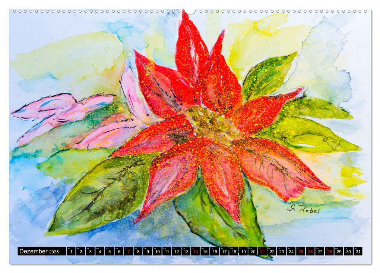 Bild: 9783435497980 | Blumenjahr - Bunte Blüten in Aquarell (Wandkalender 2025 DIN A2...