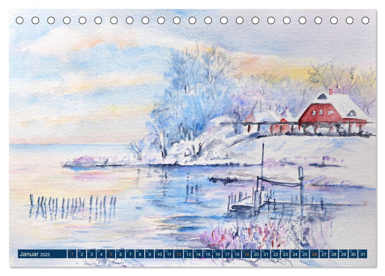 Bild: 9783435074082 | Rügen Impressionen in Aquarell (Tischkalender 2025 DIN A5 quer),...