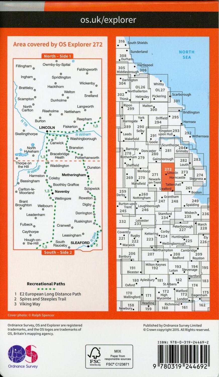 Bild: 9780319244692 | Lincoln | Ordnance Survey | (Land-)Karte | Karte/Landkarte | Englisch