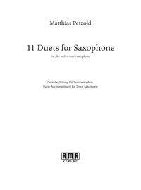 Cover: 9783899222159 | 11 Duets For Saxophone - Klavierbegleitung | für Tenorsaxophon | Buch