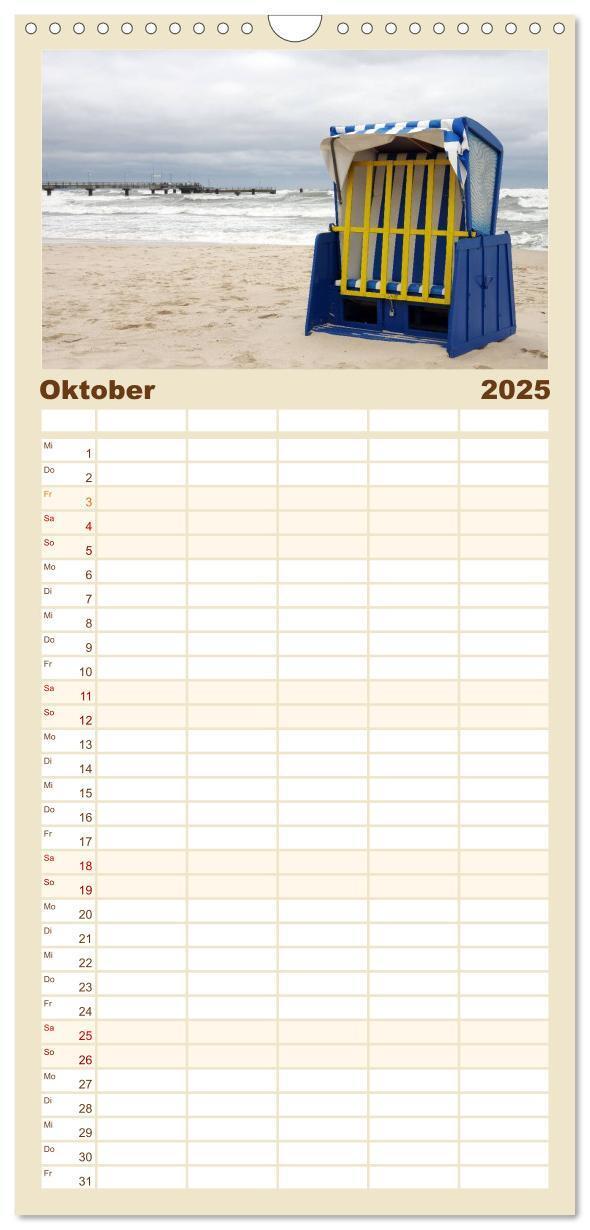 Bild: 9783457122532 | Familienplaner 2025 - Rügen PUR mit 5 Spalten (Wandkalender, 21 x...