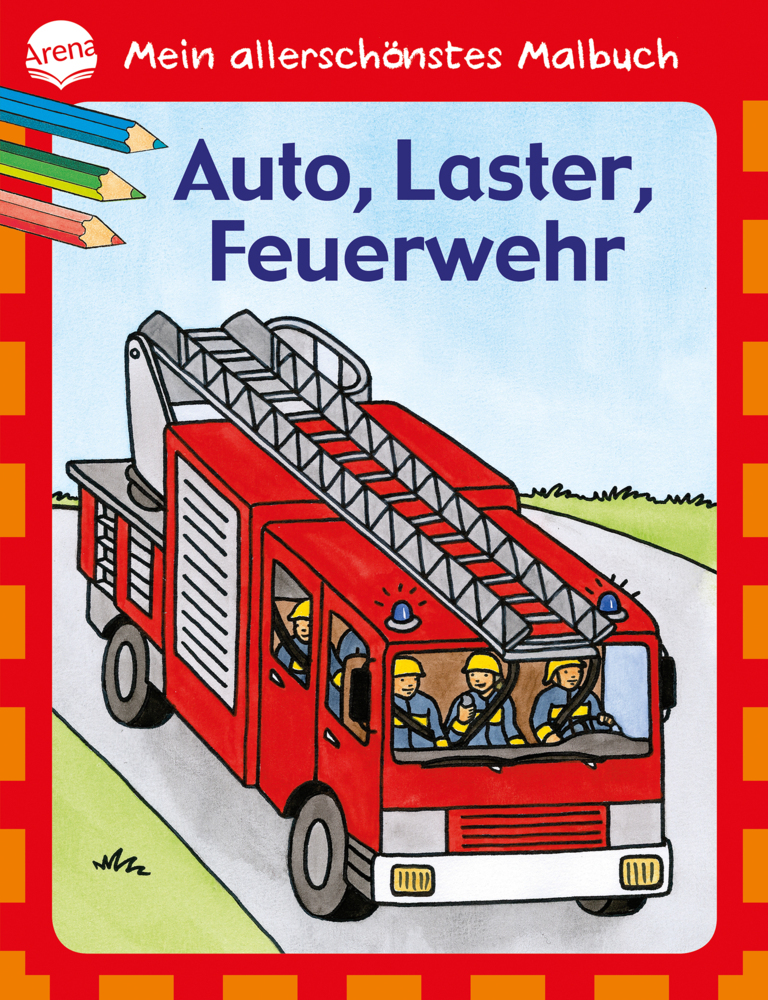 Cover: 9783401098418 | Mein allerschönstes Malbuch - Auto, Laster, Feuerwehr | Nicolas | Buch