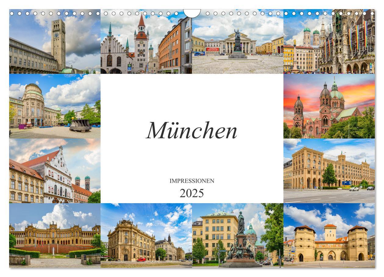 Cover: 9783435211555 | München Impressionen (Wandkalender 2025 DIN A3 quer), CALVENDO...