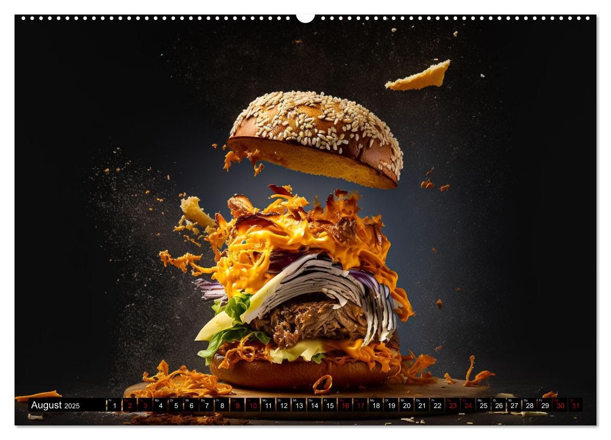 Bild: 9783383912214 | Burgerfood (Wandkalender 2025 DIN A2 quer), CALVENDO Monatskalender