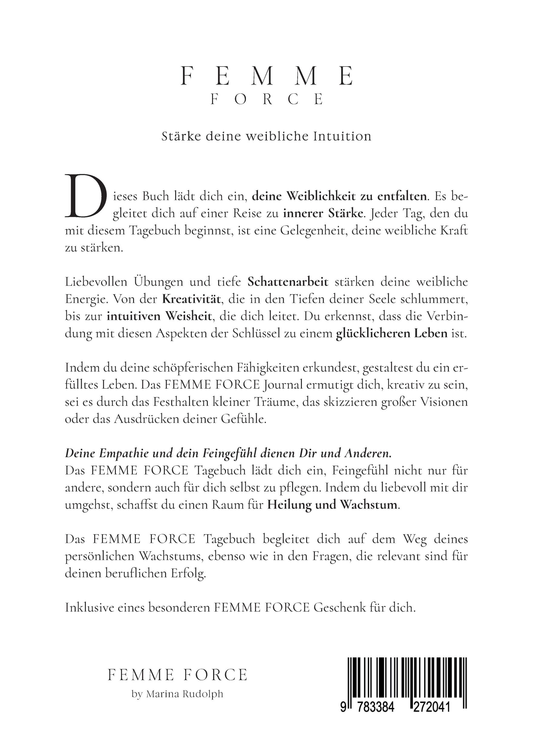 Rückseite: 9783384272041 | Femme Force | Stärke deine weibliche Intuition | Marina Rudolph | Buch