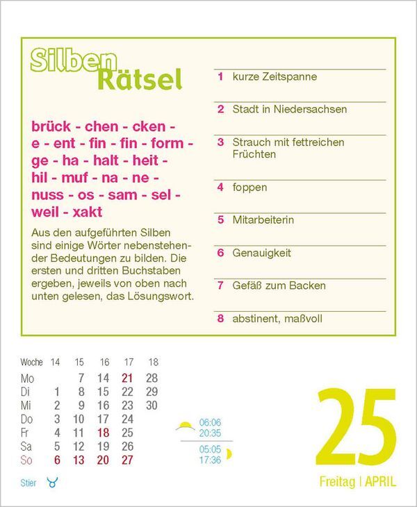 Bild: 9783731877462 | Rätsel und Denkspiele 2025 | Korsch Verlag | Kalender | 328 S. | 2025