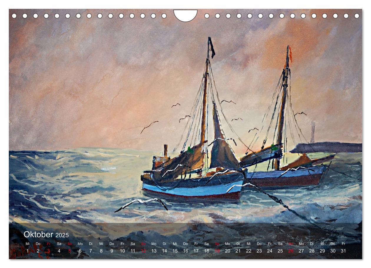 Bild: 9783435405299 | Segel am Horizont - Marinemaler Alfred Jahnke (Wandkalender 2025...