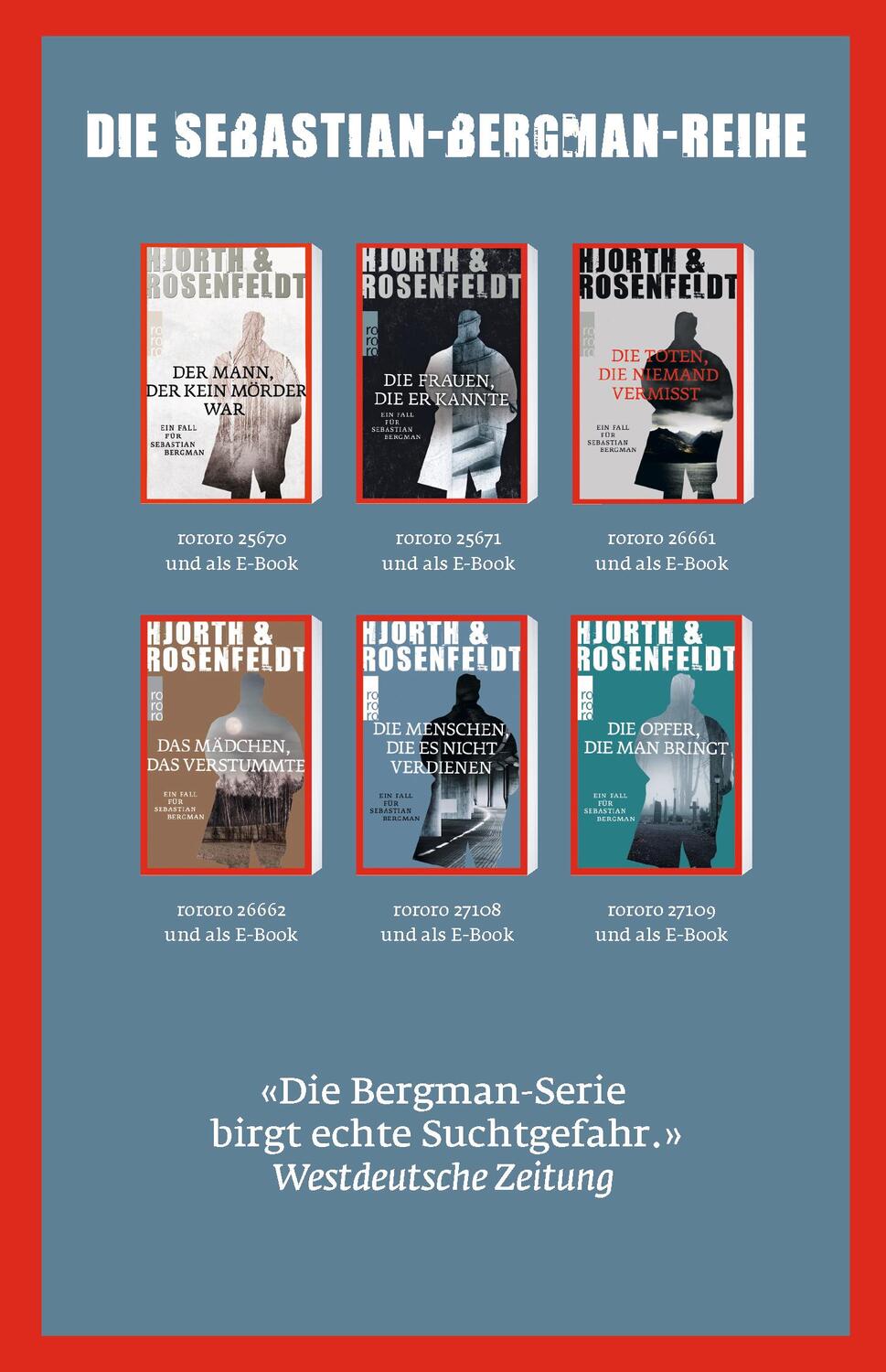 Bild: 9783499271083 | Die Menschen, die es nicht verdienen | Ein Fall für Sebastian Bergman