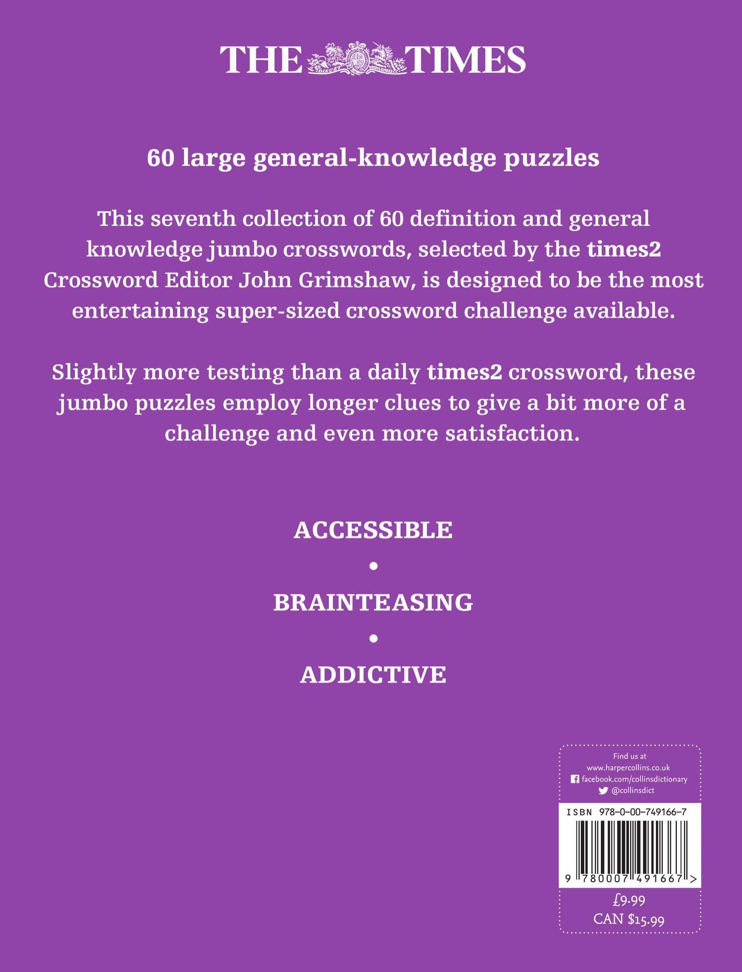 Rückseite: 9780007491667 | The Times 2 Jumbo Crossword Book 7 | John Grimshaw (u. a.) | Buch