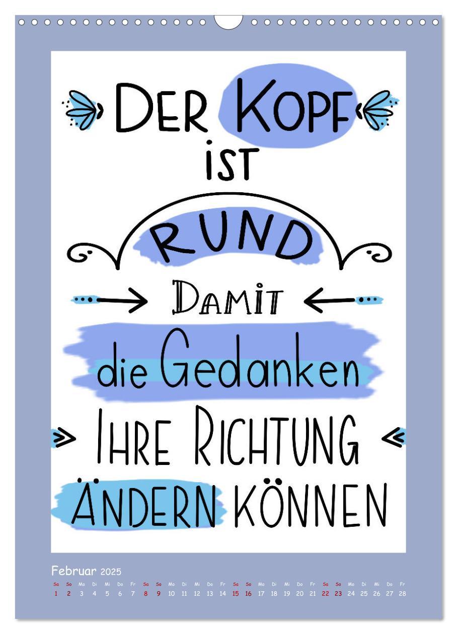 Bild: 9783435695560 | Nachgedacht-Sprüche und Zitate (Wandkalender 2025 DIN A3 hoch),...