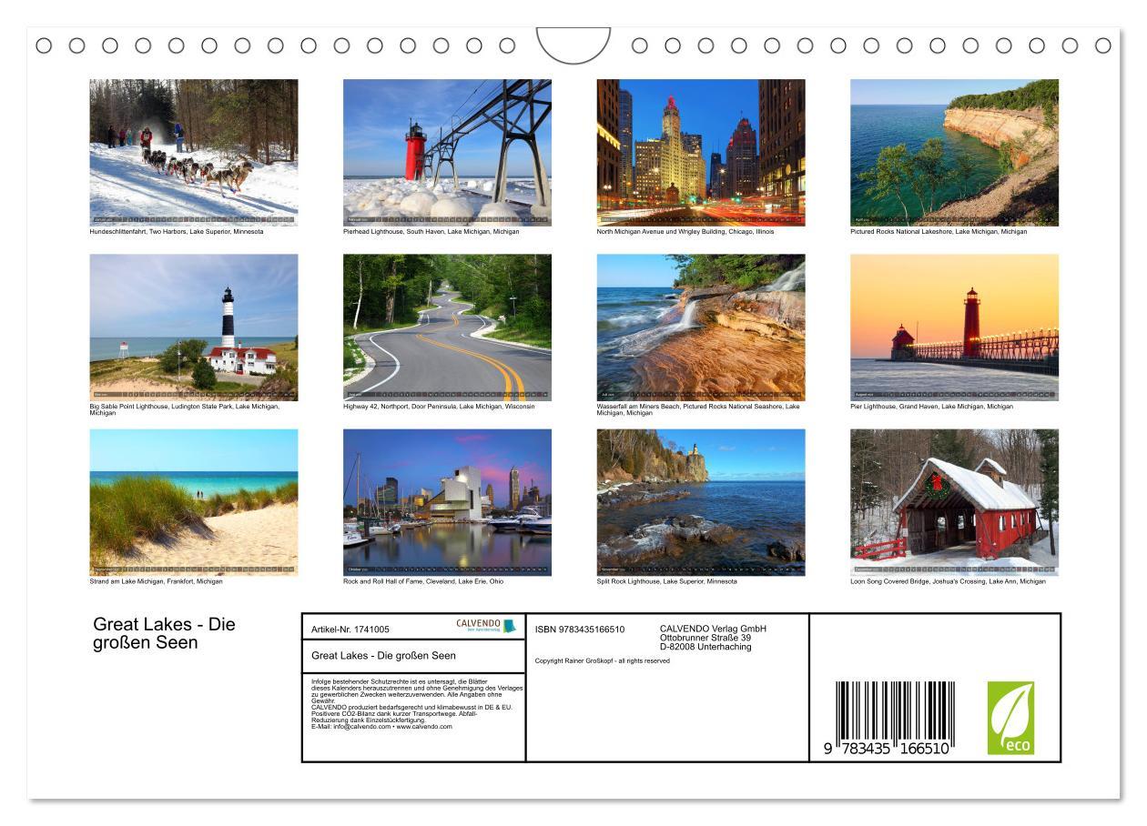 Bild: 9783435166510 | Great Lakes - Die großen Seen (Wandkalender 2025 DIN A4 quer),...