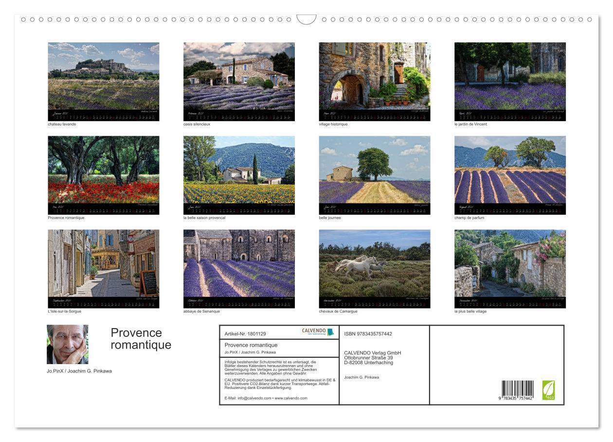 Bild: 9783435757442 | Provence romantique (Wandkalender 2025 DIN A2 quer), CALVENDO...