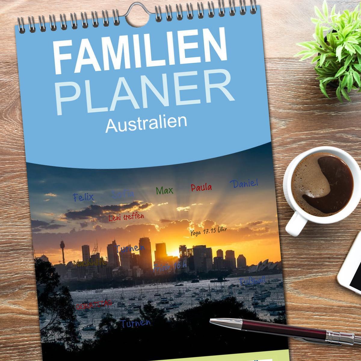 Bild: 9783457120309 | Familienplaner 2025 - Australien mit 5 Spalten (Wandkalender, 21 x...