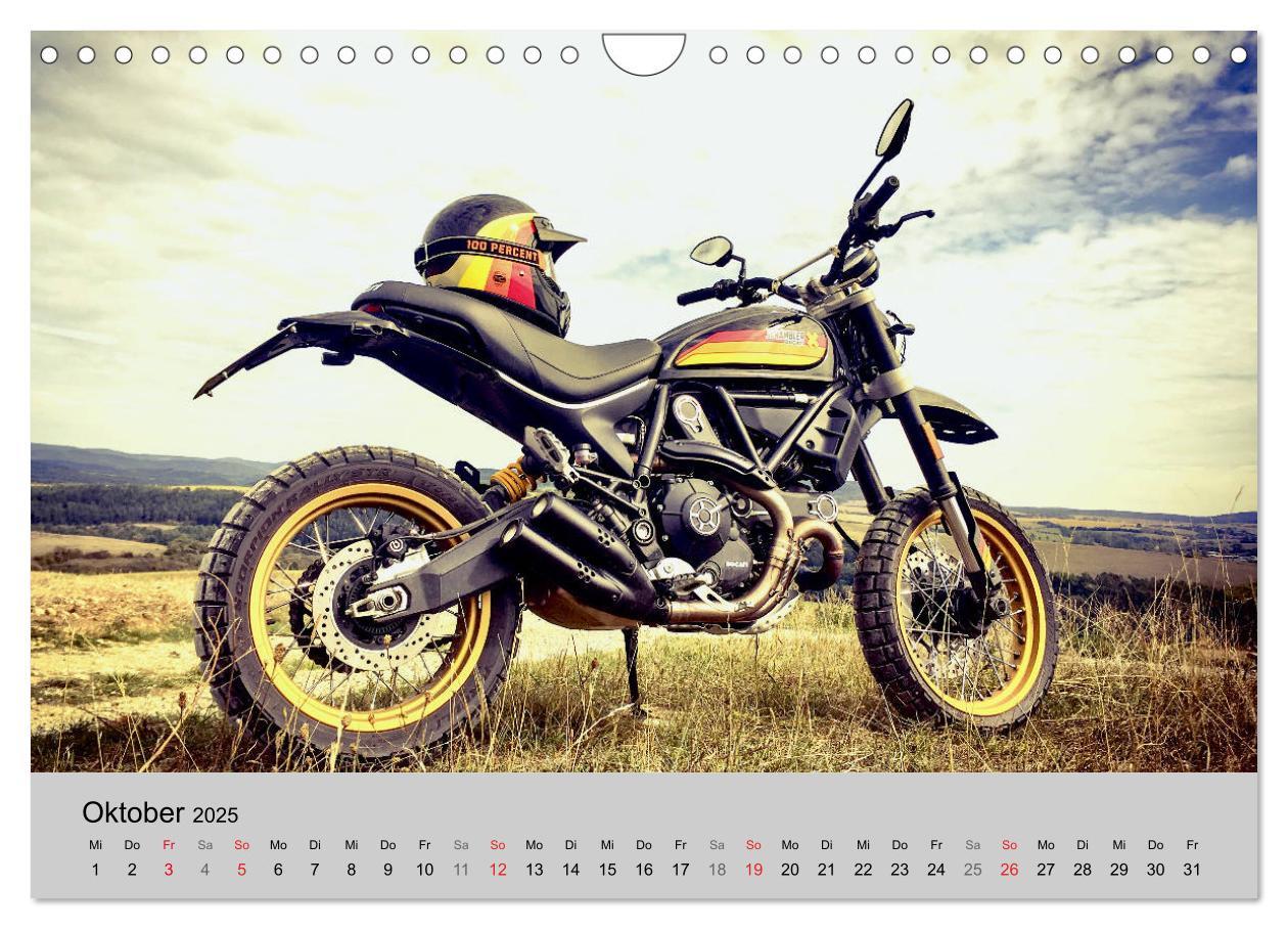 Bild: 9783435178230 | Scrambler Motorräder mit Stil (Wandkalender 2025 DIN A4 quer),...