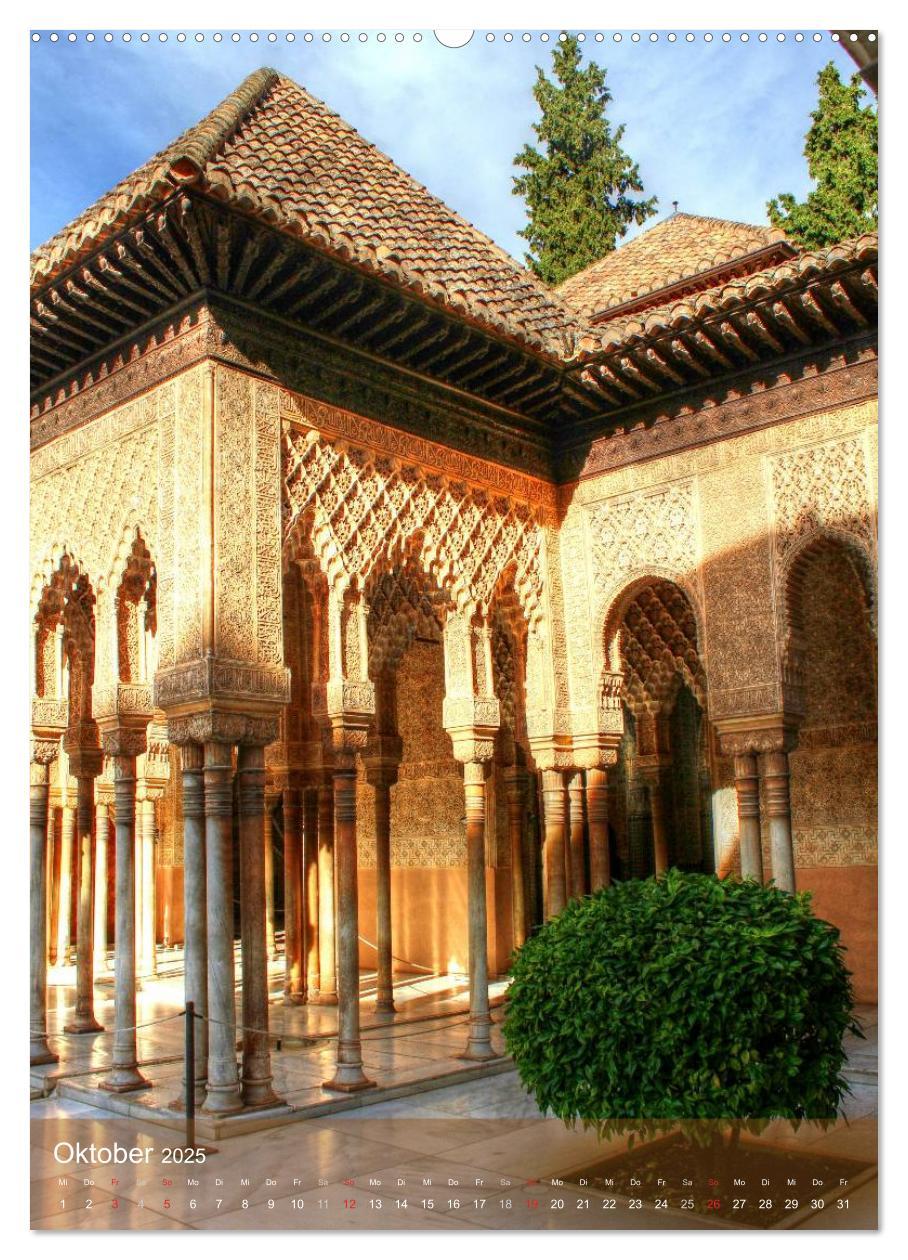 Bild: 9783457030585 | Die Alhambra (Wandkalender 2025 DIN A2 hoch), CALVENDO Monatskalender