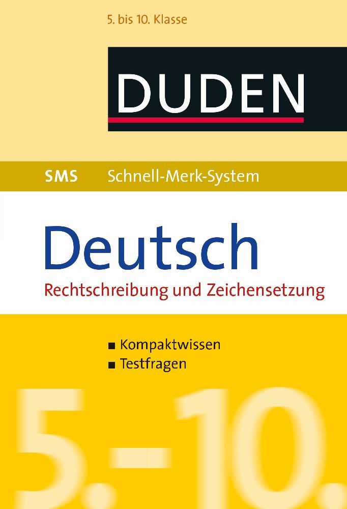 Cover: 9783411720309 | SMS Deutsch - Rechtschreibung und Zeichensetzung 5.-10. Klasse | Hock