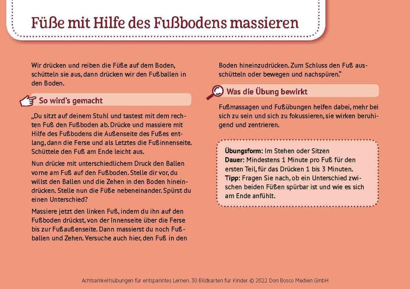 Bild: 4260694920121 | Achtsamkeitsübungen für entspanntes Lernen. 30 Bildkarten für Kinder