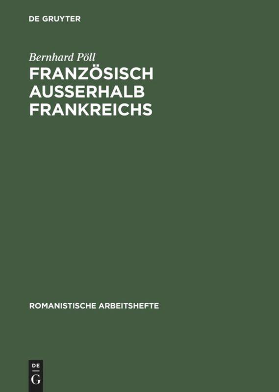 Cover: 9783484540422 | Französisch außerhalb Frankreichs | Bernhard Pöll | Buch | Deutsch