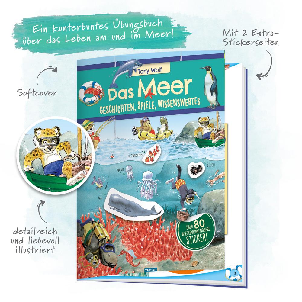 Bild: 9783965521698 | Trötsch Das Meer Geschichten Spiele Wissenswertes Stickerbuch | Co.KG