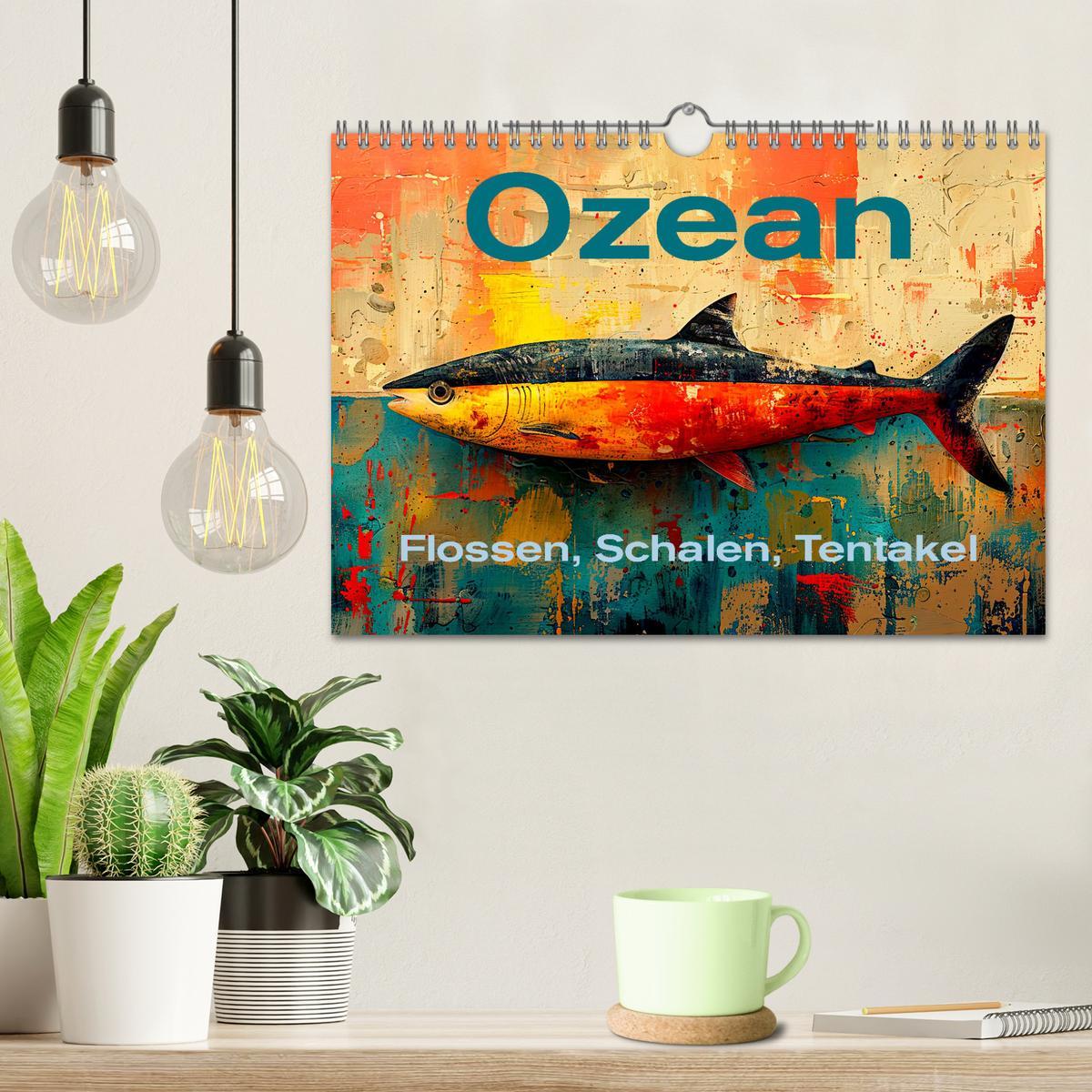 Bild: 9783457148846 | Ozean - Flossen, Schalen, Tentakel (Wandkalender 2025 DIN A4 quer),...