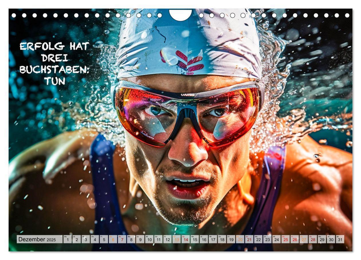 Bild: 9783383849862 | Schwimmen und Motivation (Wandkalender 2025 DIN A4 quer), CALVENDO...