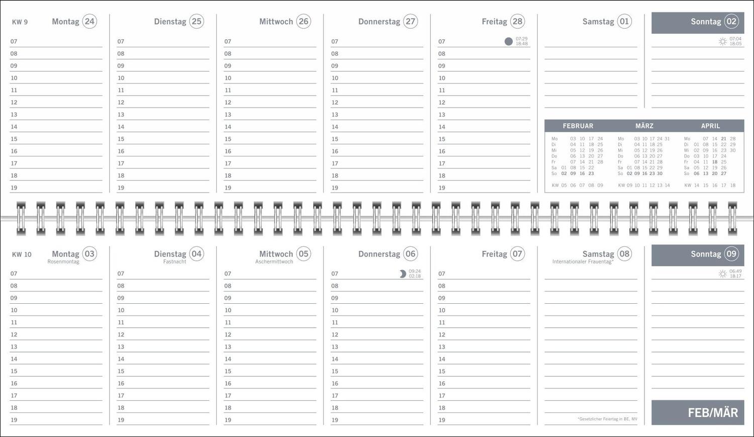 Bild: 9783756406678 | Wochenquerplaner Petrol 2025 | Heye | Kalender | Bürokalender Heye