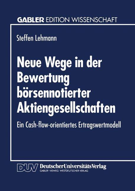 Cover: 9783824460281 | Neue Wege in der Bewertung börsennotierter Aktiengesellschaften | Buch