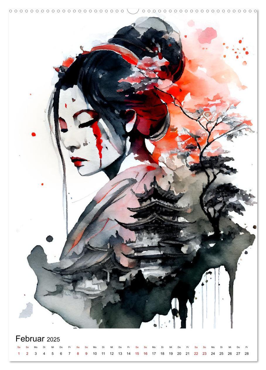 Bild: 9783435884988 | Geisha Aquarelle - Japanische Kulturdamen, Landschaft und Sakura...